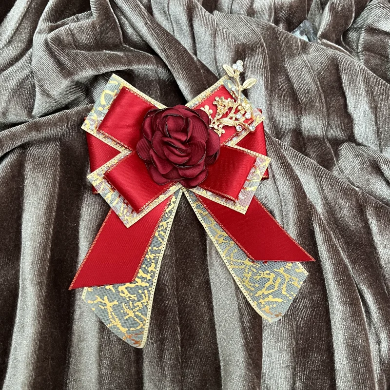 Red Ribbon Bow,Fill Ita Bag Accessories,Girl Lolita Gadget,BackpackDecoration,Corsage Collar Brooches