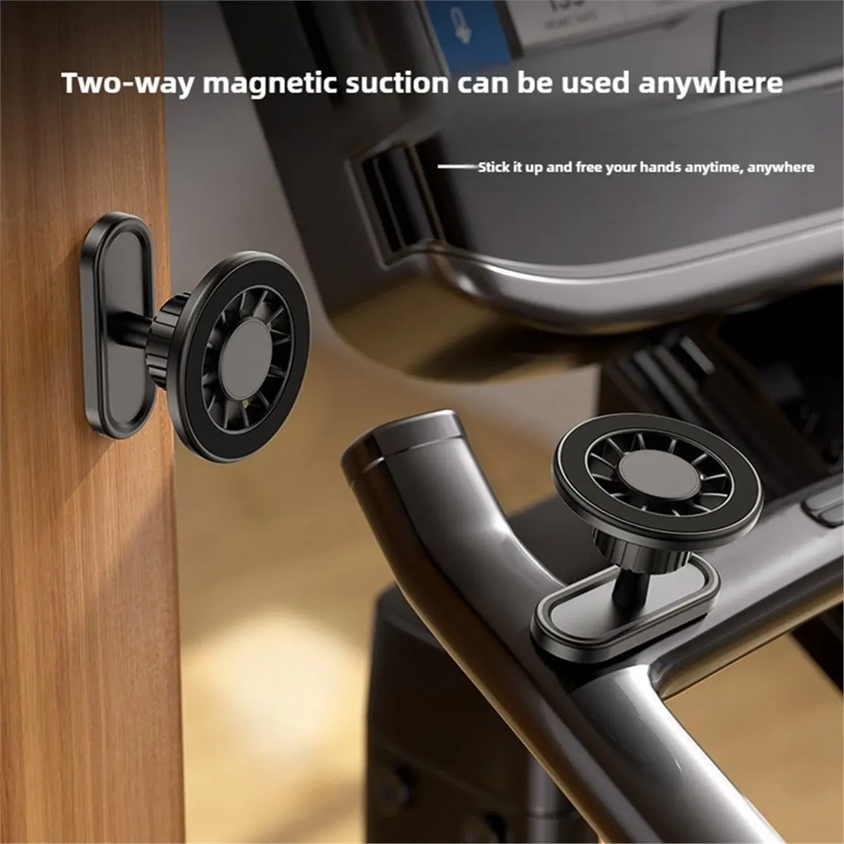 L73A NEW Portable Golf Cart Phone Holder 360° Rotatable Magnetic Cell Phone Holder Mount Stand for Boat Fridge Gym B