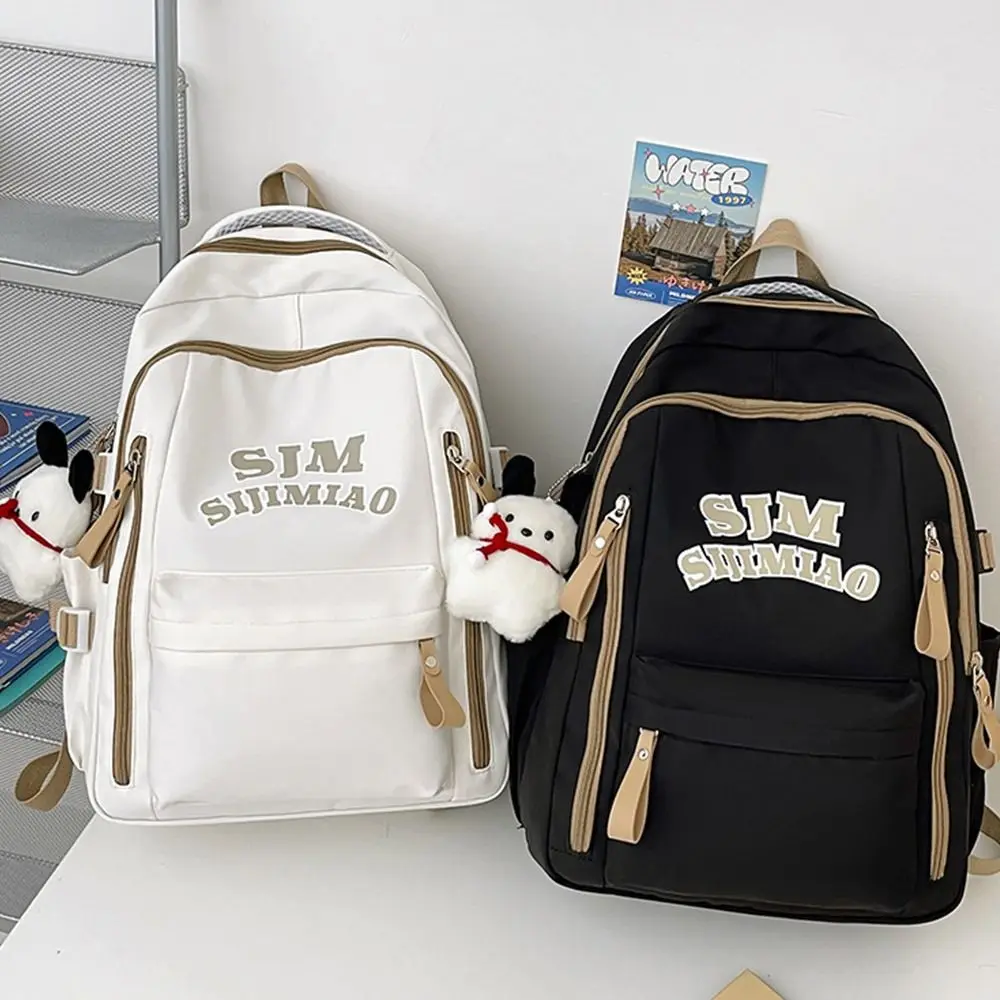 

Korean Style Student School Bag Multi Pocket Leisure Large Capacity Backpack Large Capacity Nylon Shoulders Bag Girls Boys