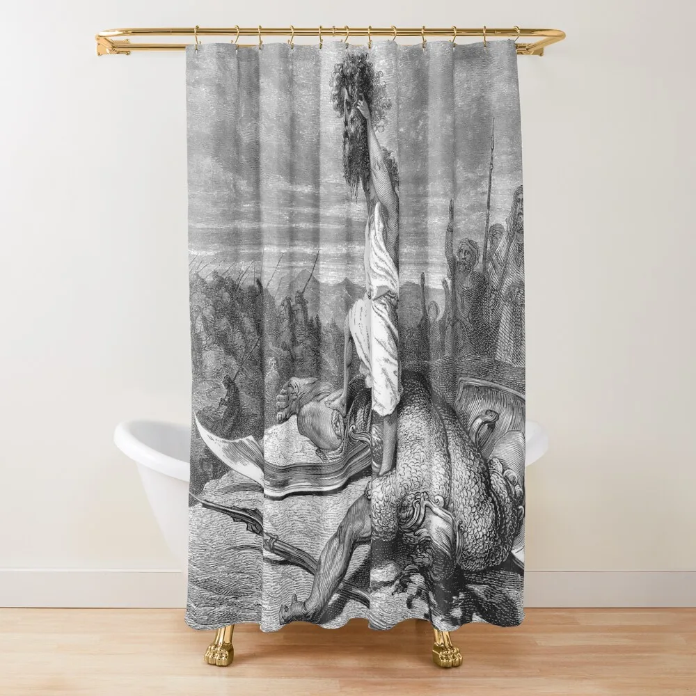 

Davide e Golia Shower Curtain Modern Showers For Bathroom Bathroom Shower Set Waterproof Bath And Anti-Mold Curtain