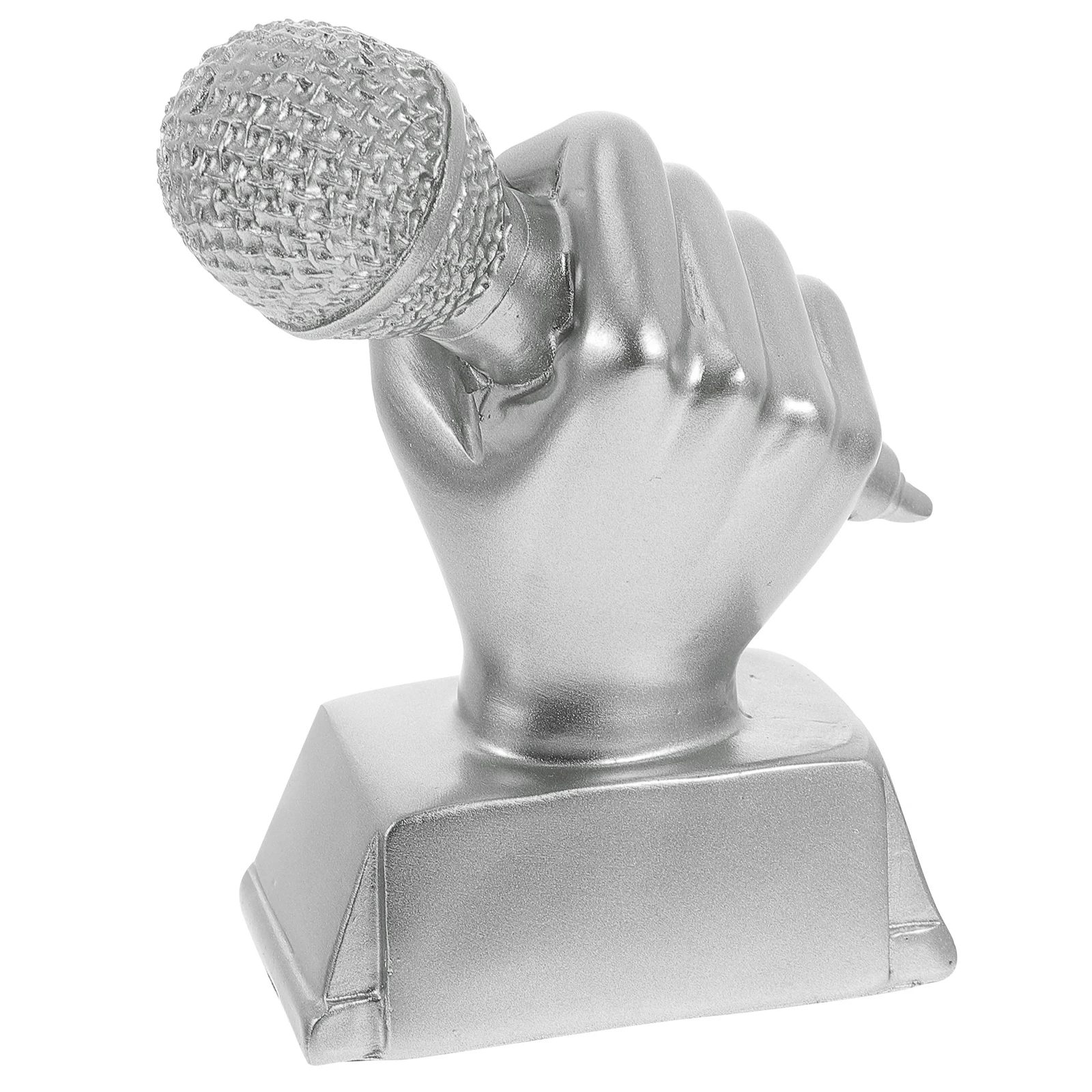 

Music Trophy Ornaments Microphone Decorations Large Award Bulk Resin Student Themed Party