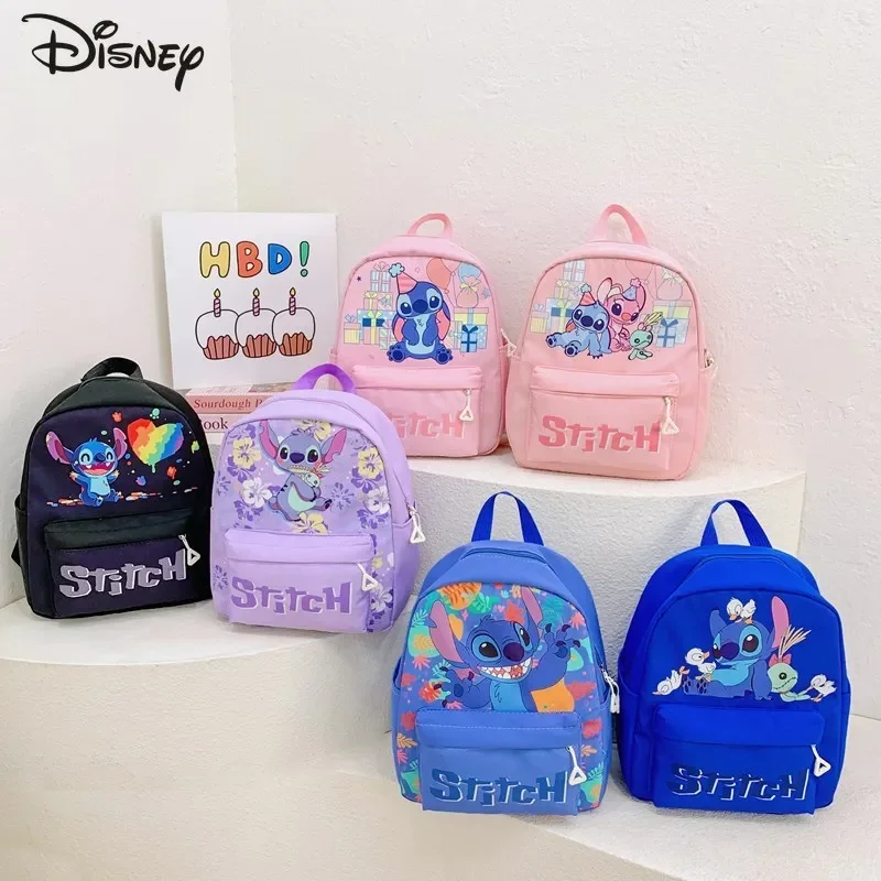 

Stitch 2025 New Women's Backpack Fashion High Quality Women's Mini Backpack Cartoon Versatile Student Multi Functional Backpack