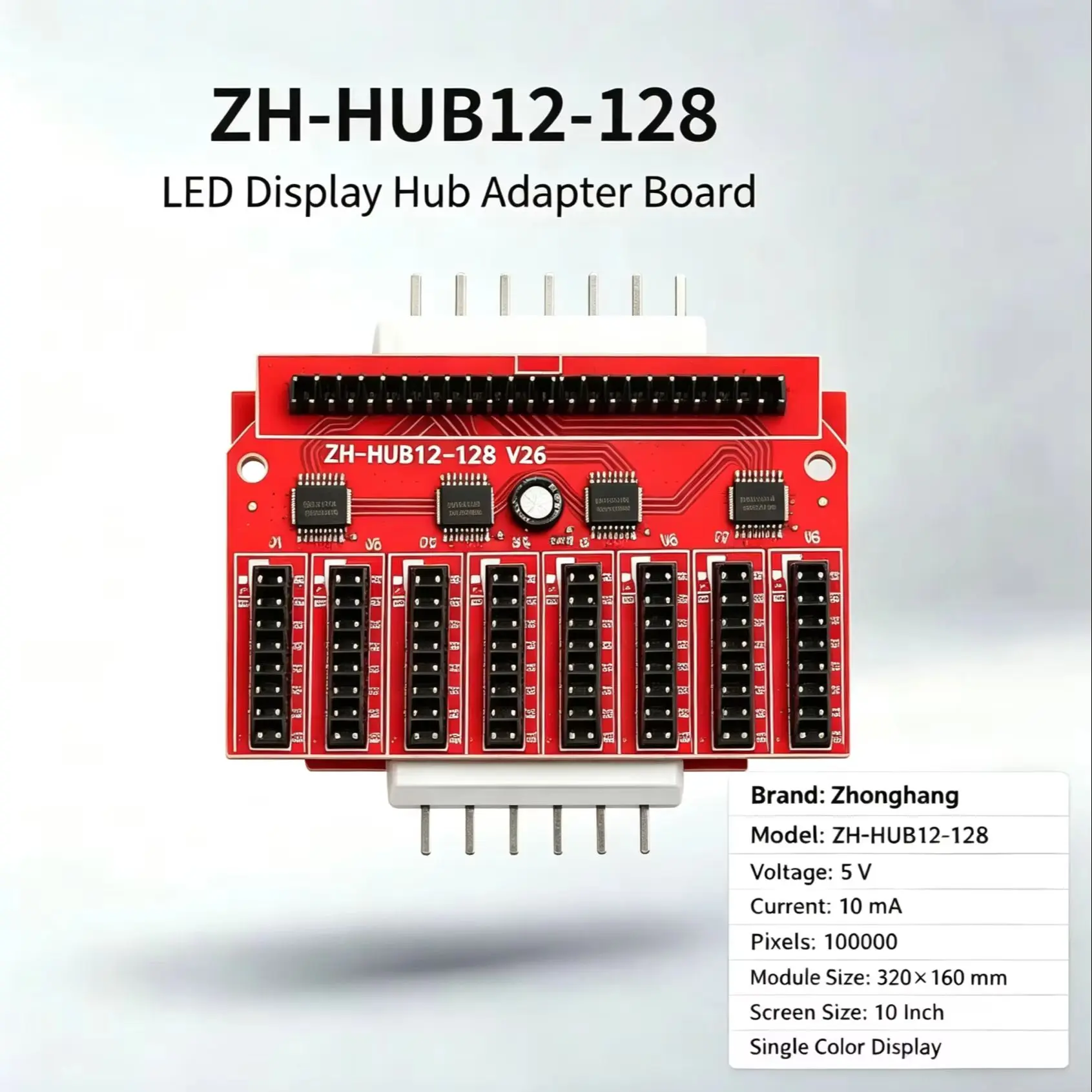 LED Display Adapter Board Hub12-128 50P Hub12 Interface for Single Double Color Screen Control Card Expansion Electronics