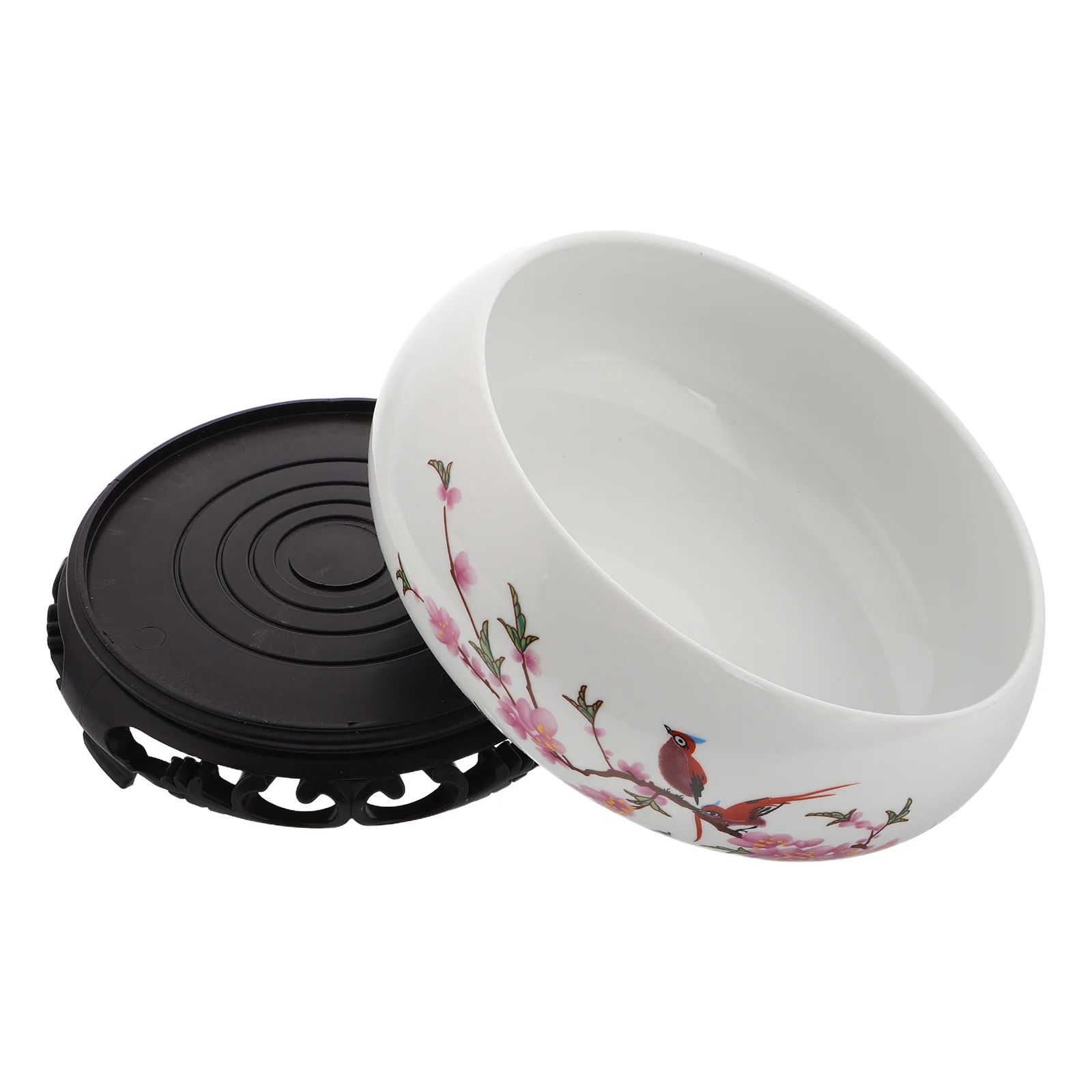 

Ceramic Vase Chinese Porcelain Design Lotus Bowl Shape for Indoor Plants Decorative Flower Pot Home Decor Sturdy Material