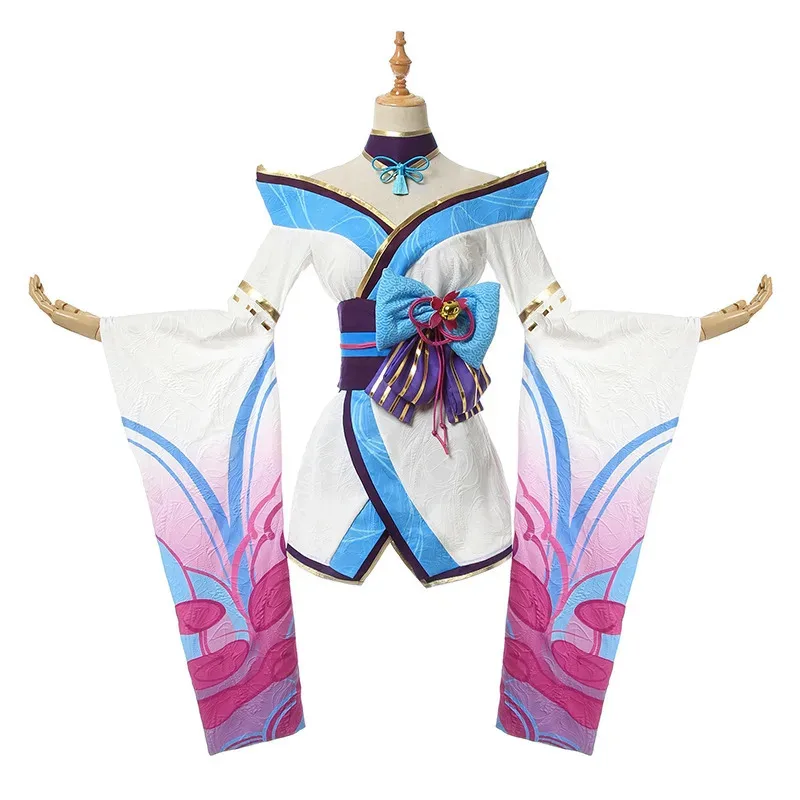 

2025 11 Game Ahri LOL Costume Spirit Blossom League Of Legends Cosplay Outfits Halloween Party Dress Uniform Costumes F