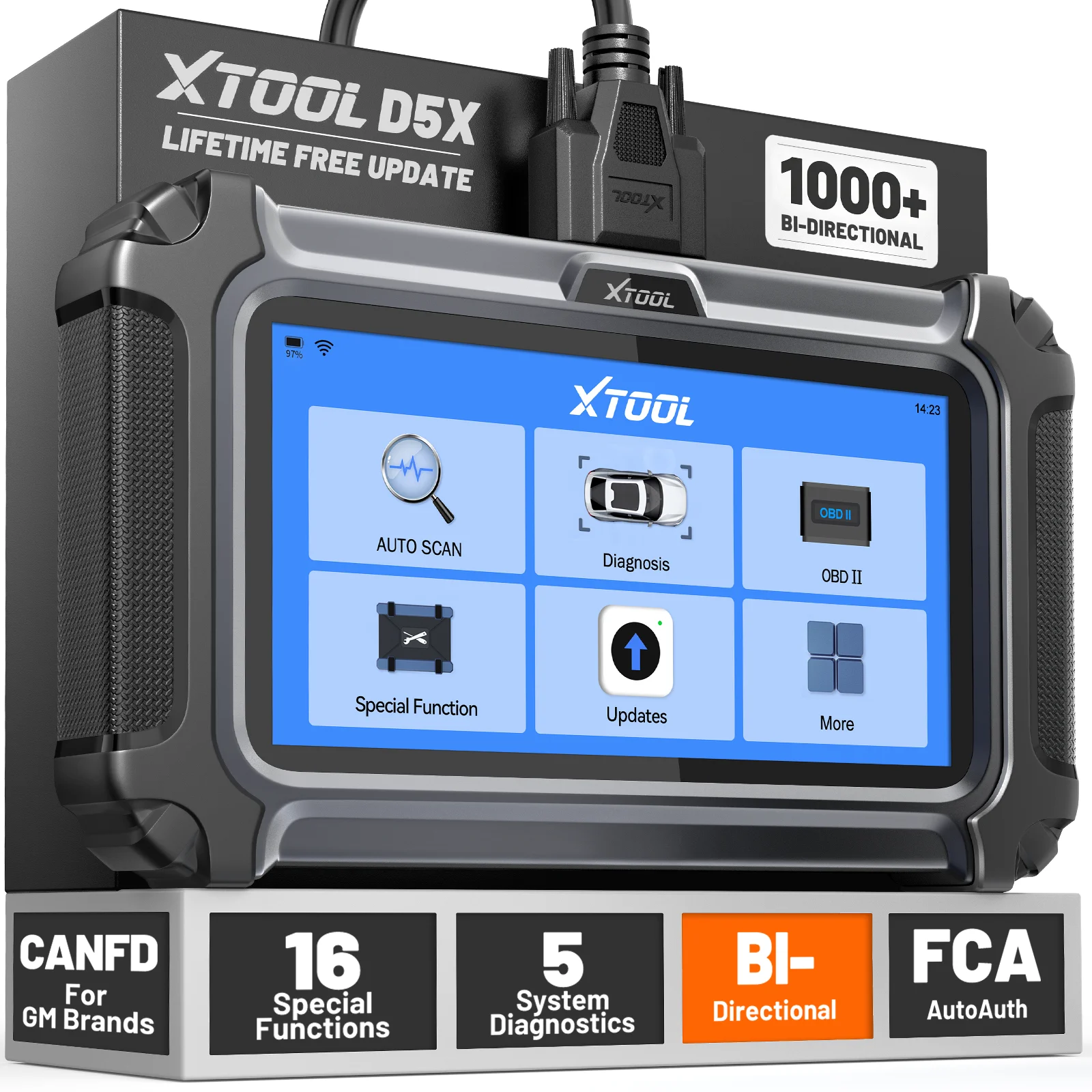 Neuestes XTOOL D5X OBD2-Diagnosegerät, Kfz-Diagnosewerkzeug, Automotivo-Scanner, Auto-Diagnosegerät, Codeleser, alle Funktionen, lebenslange kostenlose Updates