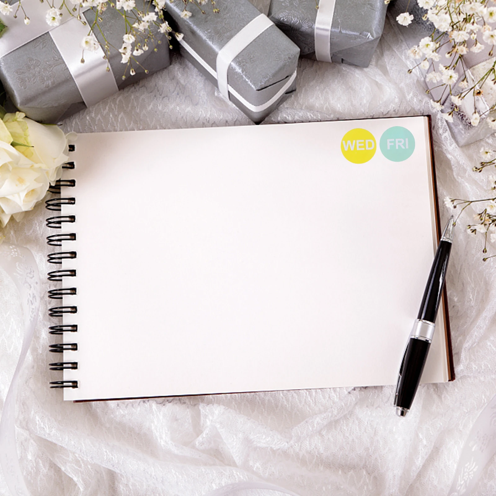 

7 Rolls Date Mark Stickers Colorful Monday to Weekday Management Restaurant Day Stickers Folder Organizer