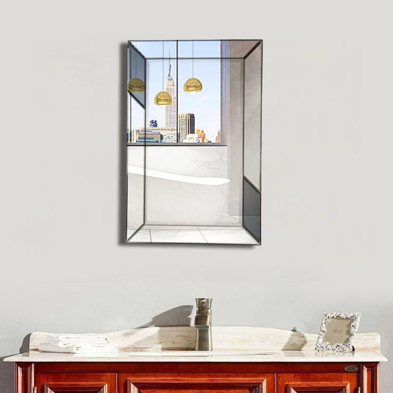 Interior Fashion Mirror Designer Modern Aesthetic Cheap Save Space Creative Design Mirror Rectangle Spiegel Wand Home Products