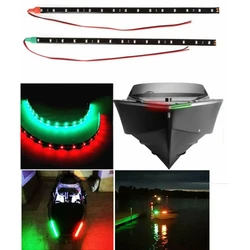 2Pcs 12V LED Strip Light Waterproof RED&GREEN For Bow Boat Marine Navigation Kayak Canoe Deck Courtesy Bow Trailer Pontoon