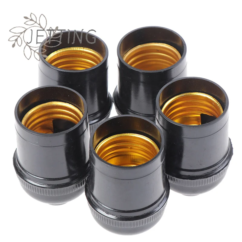 (SMTGDP11)5x E27 4A Retro Light Bulb Lamp Holder Pendant Edison Screw Cap Socket Fittings