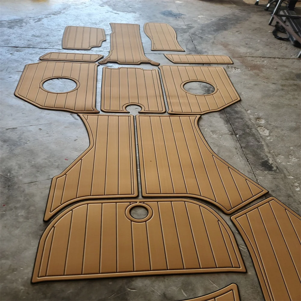 

2012 Monterey 264FS Платформа для плавания Кокпита Pad Лодка EVA Пена из тикового дерева Напольный коврик SeaDek MarineMat Стиль Gatorstep Самоклеящийся