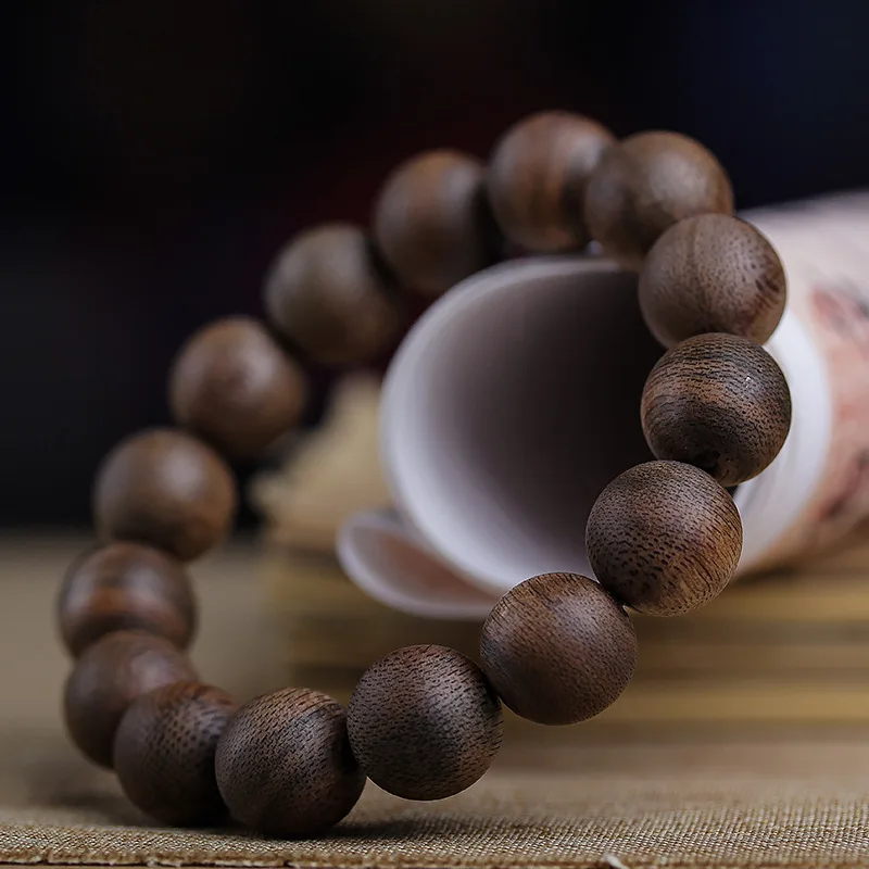 

Brunei Soft Silk Agarwood Bracelet 108 Buddhist Buddha Beaded Necklace Bracelet 99 Points Submerged Eaglewood Prayer Bracelet