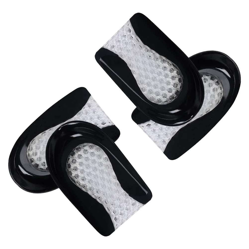 2 قطعة منصات العسل تنفس نصف حجم إدراج للأحذية الرياضية كعب أسود لتخفيف الآلام وسادة وسادة للأحذية #4