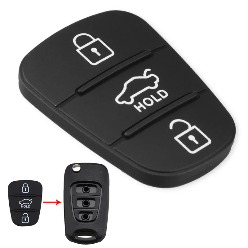 Car Silicone Key 3 Button Case For Hyundai IX35 I30 for Accent for Kia K2 K5 for Rio Flip Key