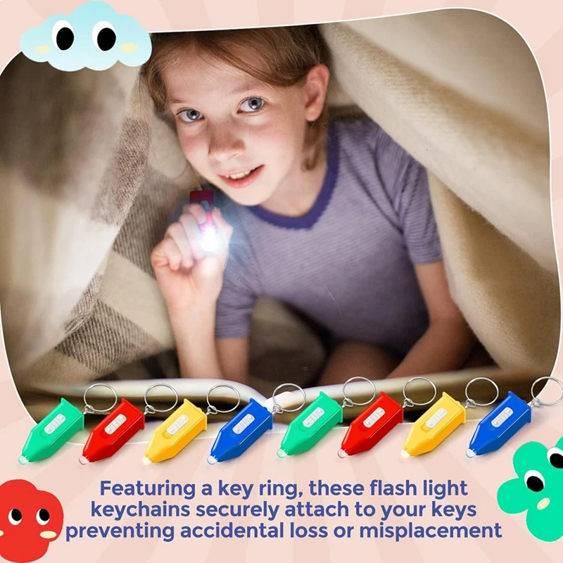100 Stück Mini Schlüssel bund Taschenlampe LED Taschenlampe Schlüssel bund für Notfall Wandern Camping Party begünstigt Outdoor-Ausrüstung langlebig