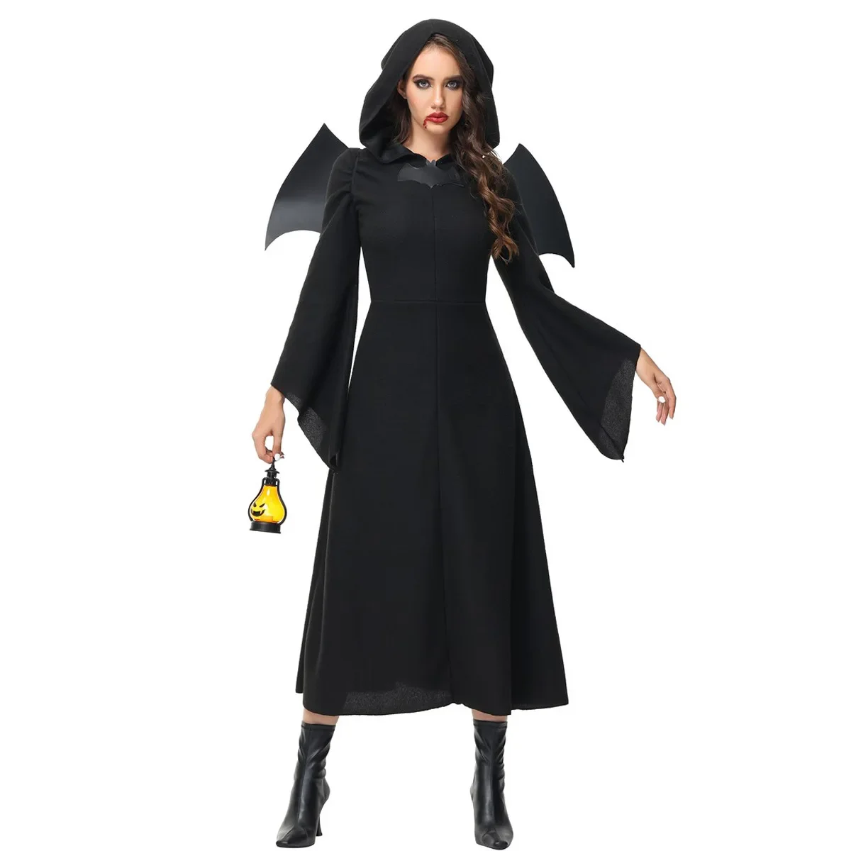 

Halloween Cosplay Adult Vampire Demon Black Angel Costume