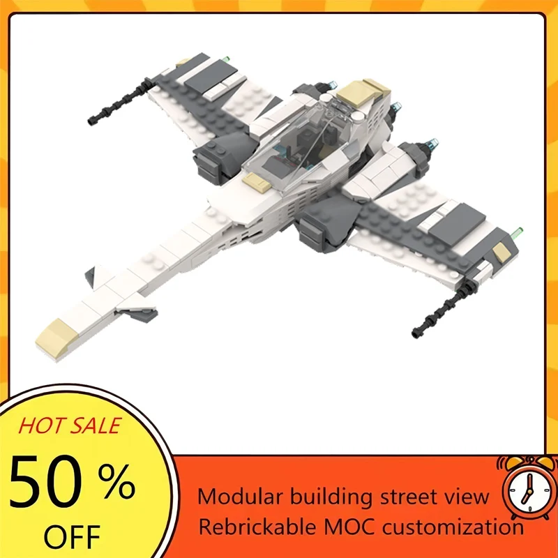 

Набор для сборки космического корабля из 261 детали: популярная модель из фильма «Звездные войны», модульный конструктор, технологичный подарок, праздничный набор для детей