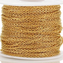 No Fade 10Meters Stainless Steel Chain Roll Gold Chain O Shape Cross Chains for Bracelets Necklace DIY Jewelry Making 1/1.5/2mm