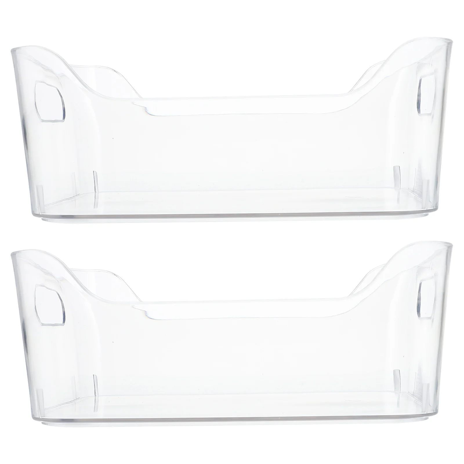 

2 Pcs PET Transparent Fridge Storage Boxes ganizer Bins Multi use Small Plastic Containers Vegetable Fruit Food Packet Cheese