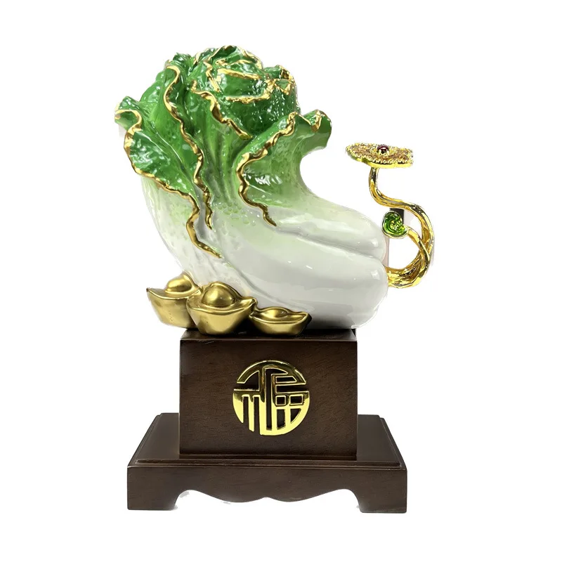 Cabbage ornament living room TV wine cabinet decoration ceramic crafts