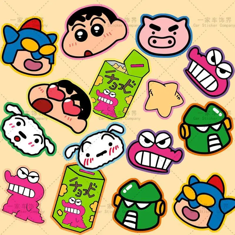 

Crayon Shin Chans Anime Stickers Bandai Kawaii Cute Cartoon Insulated Cup Waterproof Sticker Computer Decoration Creative Gift