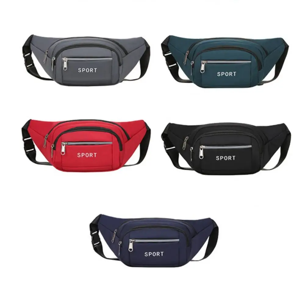 5 Colors Men Chest Bag New Large Capacity Canvas Waist Bag Multifunctional Male Shoulder Bag Unisex