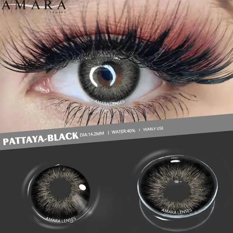 AMARA PATTAYA Natural Color Contact Lenses for Eyes 2pcs Colored Lenses Cosmetic Lenses GREEN Contact Lens Beauty Makeup
