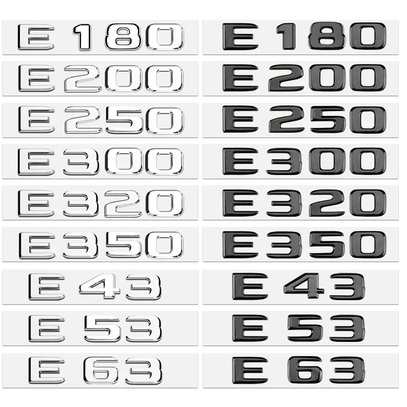 سيارة ثلاثية الأبعاد ABS جذع رسائل شعار شارة شعار الشارات ملصق لمرسيدس بنز AMG C الفئة C43 E63 4Matic V6 V8 C180 E200 W205 W213 #5