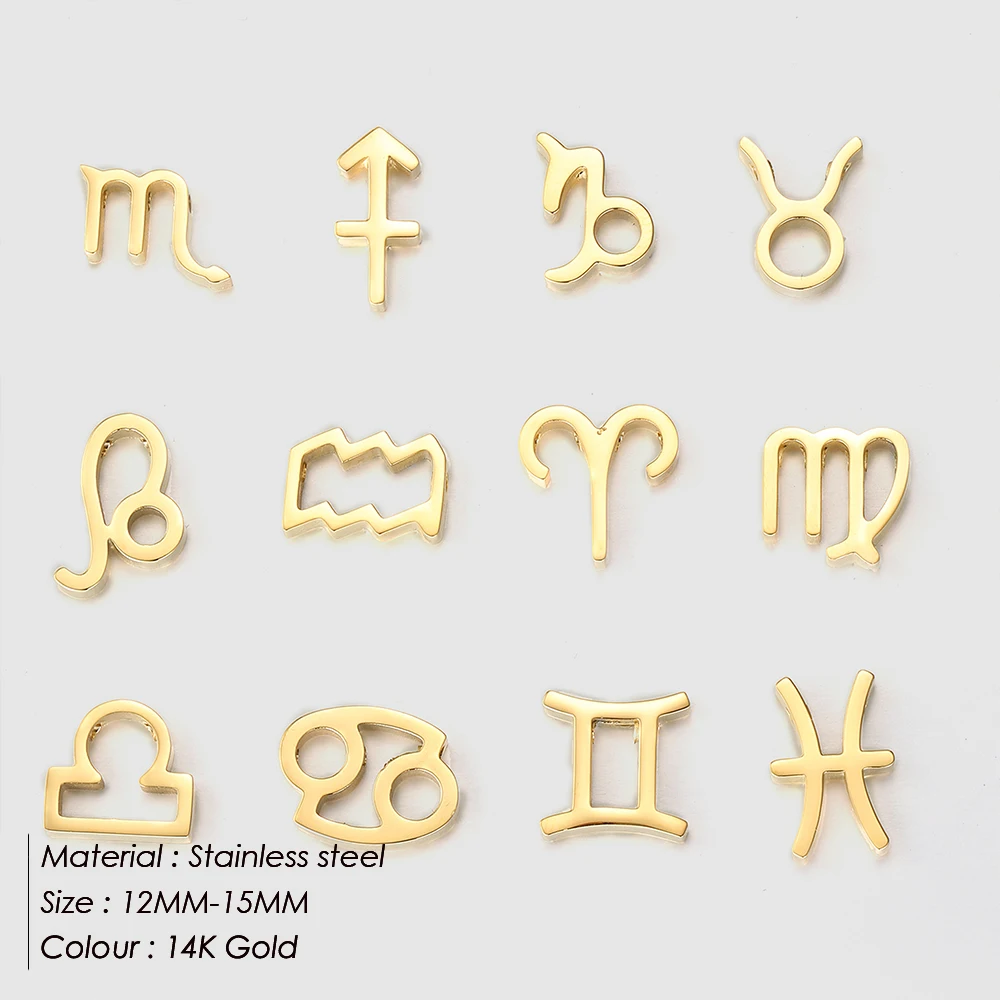 eManco Not Darken Stainless Steel Zodiac Symbols Popular Necklace Or Bracelet Pendant/Wholesale