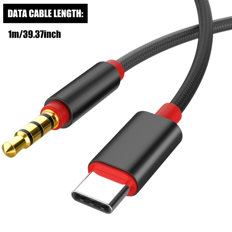 Adaptor USB C ke 3.5mm Tipe C ke 3.5mm Kabel Headphone Kabel Stereo Pria