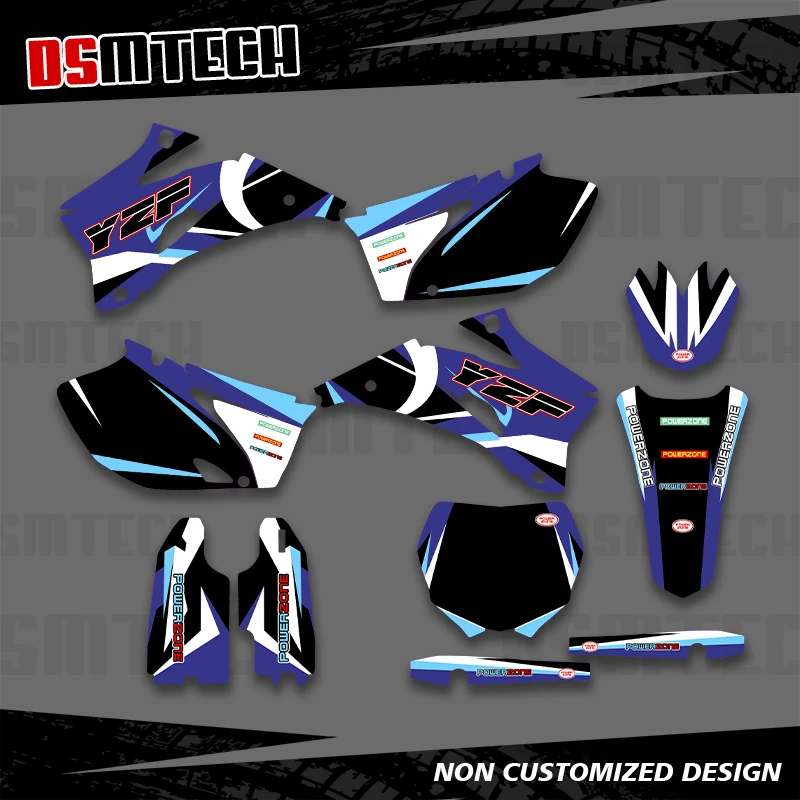 

DSMTECH Full Graphics Decals Stickers Background Custom Number For YAMAHA YZ250F YZ450F YZ 250F 450F YZF 250 450 2006 2007-2009
