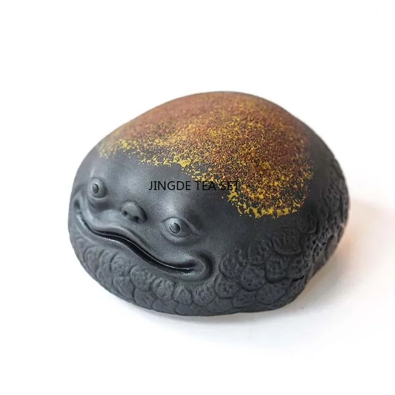 Purple Clay Golden Toad Toad Tea Pet Chinese Lucky Tea Playing Tea Desktop Accessories