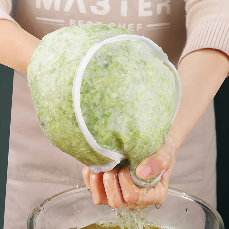 1 Wide-Mouth Multifunctional Filter Bag Durable Fine-Mesh Reusable Strainer Bag for the Kitchen Coffee, Juice, Soy Milk, Wine Fi