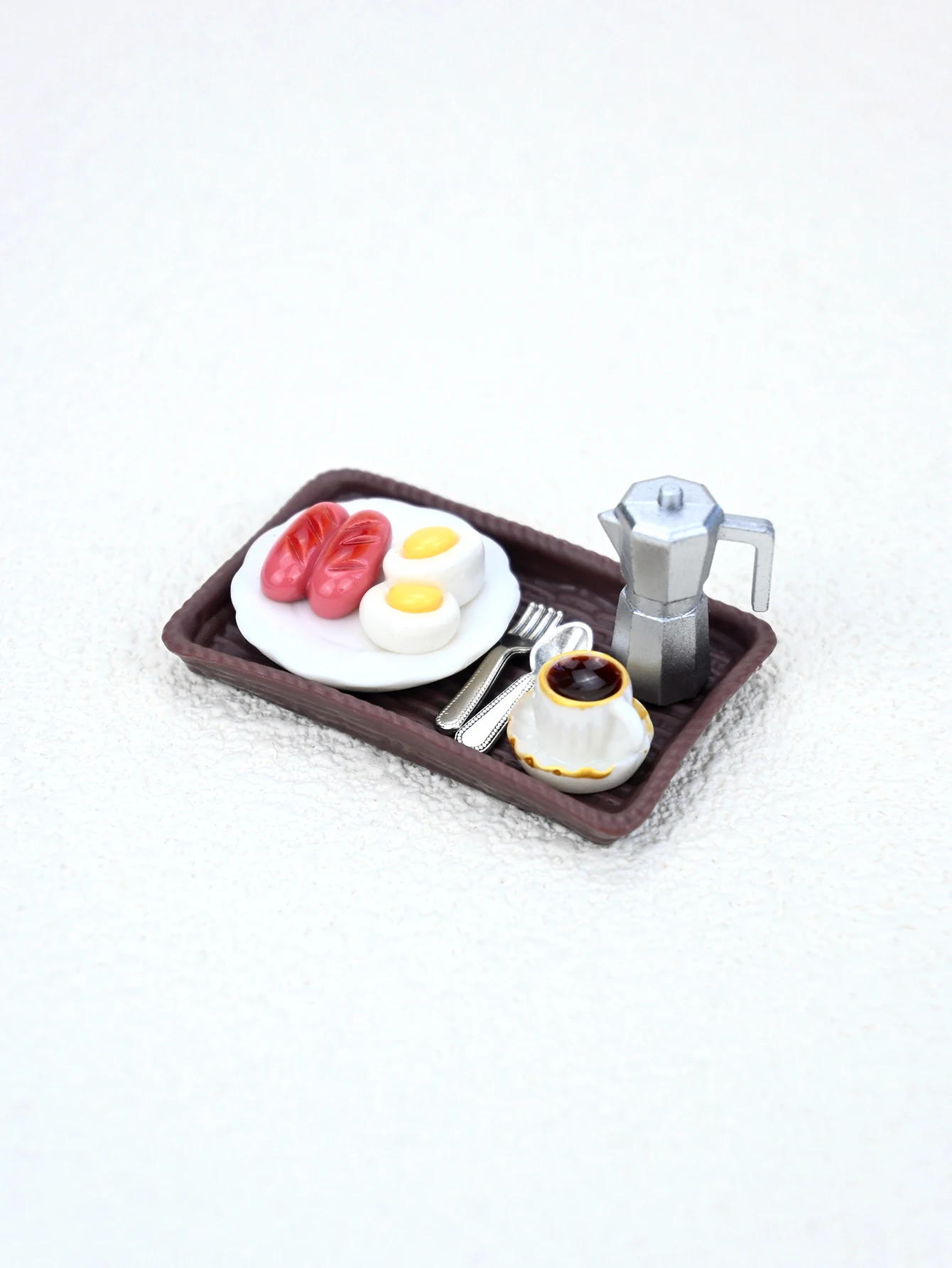 A Miniature Breakfast Scene Decoration, Miniature Coffee, Miniature Sausage, Miniature Eggs, Dollhouse Dollhouse Accessories, Dollhouse Toys, Toy House Decorations, Miniature Food Toys, Photography Props, Miniature Landscape Decorations, Miniatures Decoration, Small Gifts, Giveaways, Home Decor Items