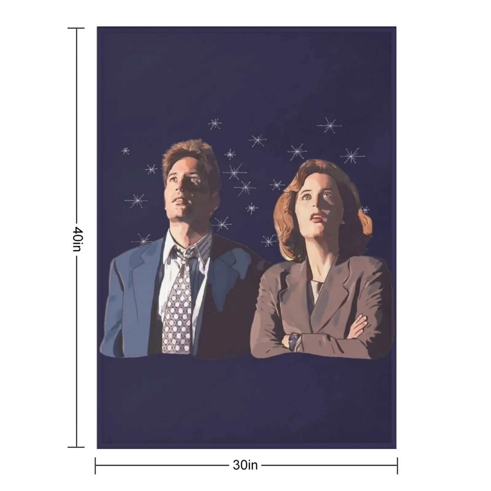 the X files deep throat Fox Mulder and Dana Scully Throw Blanket Multi-Purpose warm for winter Hairys Stuffeds Blankets