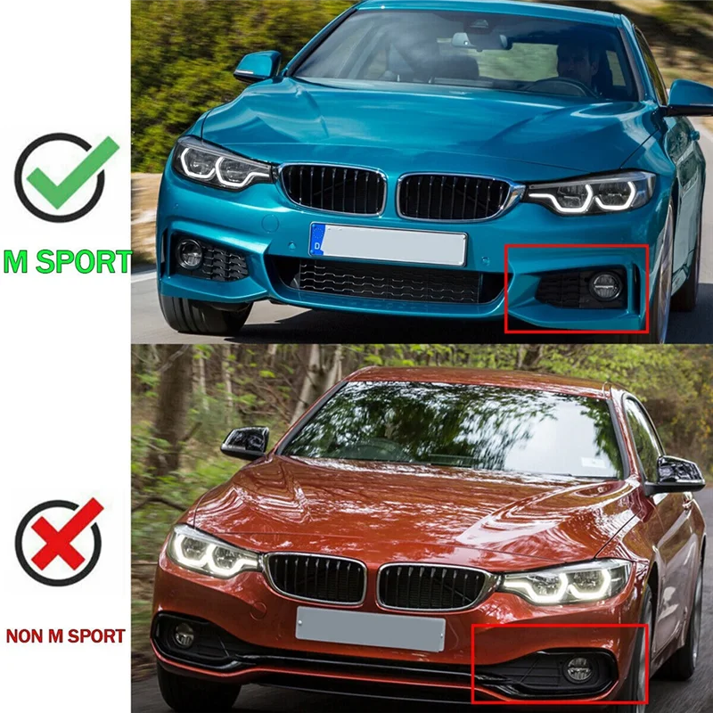 

AX94-Car Front Bumper Fog Light Grill Fog Light Trim For 2014-2016 BMW 428I 51118054507 51118054508 Parts