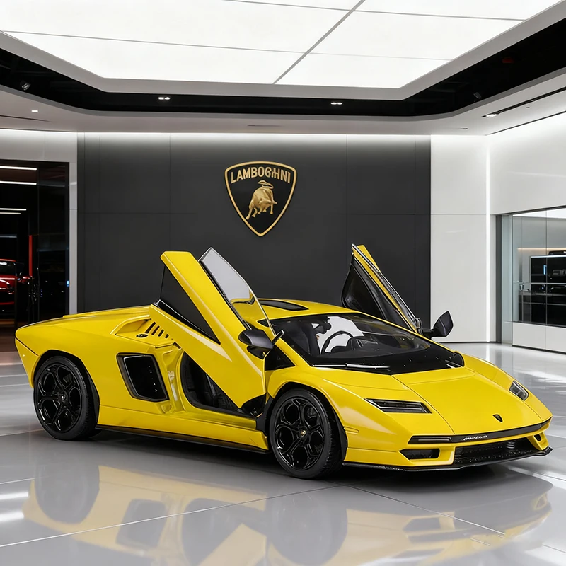 

WELLY 1:24 Lamborghini Countach LPI800-4 легкосплавный автомобиль, литье под давлением и игрушечный транспорт, модель автомобиля, миниатюрная масштабная модель автомобиля, игрушечный автомобиль для детей