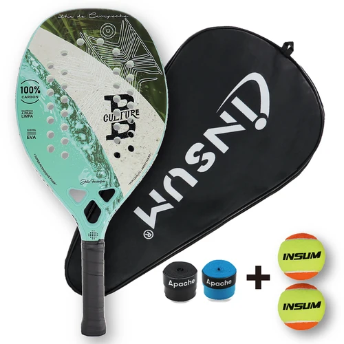 Raquete Beach Tennis Padel ligero Anole de carbono completo para entrenamiento Juego de raquetas de tenis de playa