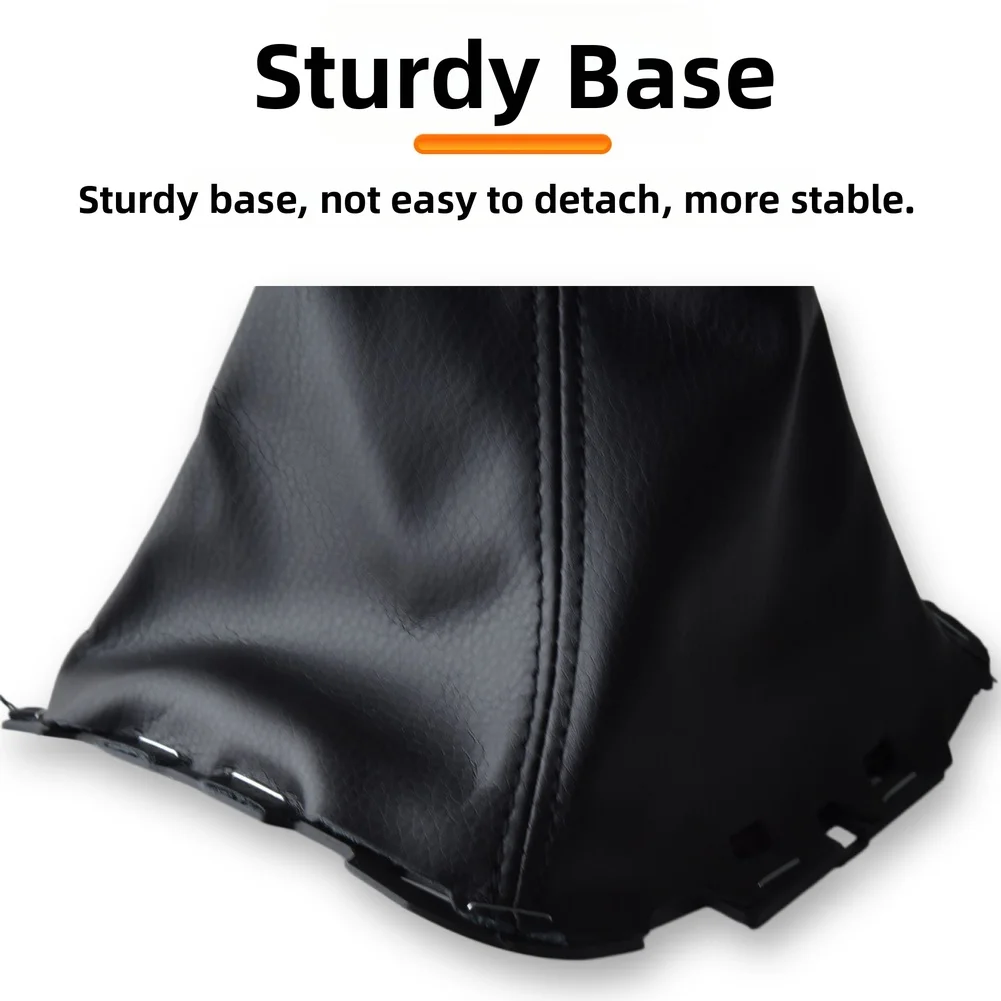 Shift Boot Protector Gear Shift Cover for Sleek Aesthetic Look Seamless for Factory Fit Black Leather Material Precision