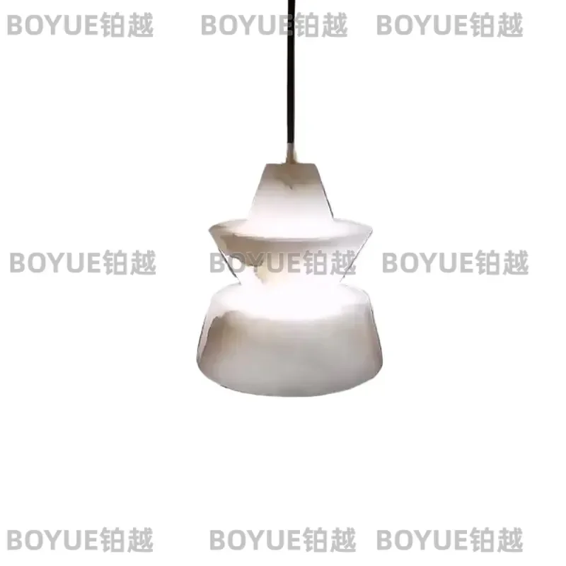 for Modern Minimalist 3 Head Chandelier Luxury All Copper Marble Small Pendant Light for Bedroom Bedside Restaurant Island