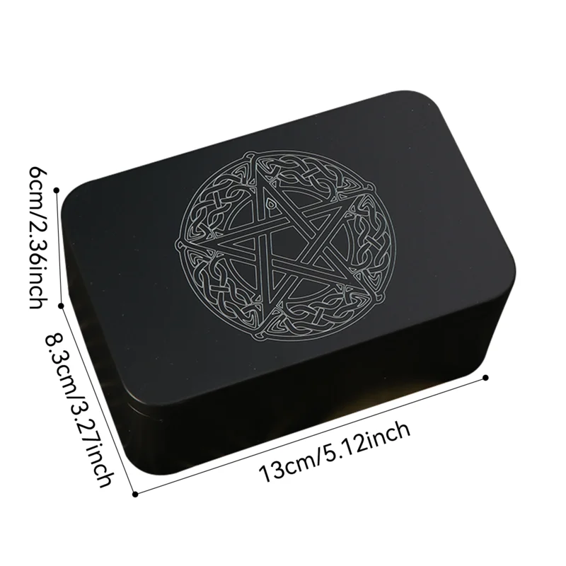 Tarot Deck Box Iron Tarot Organizer Box Portable Tarot Card Holder Box For Tarot Cards And Game Cards