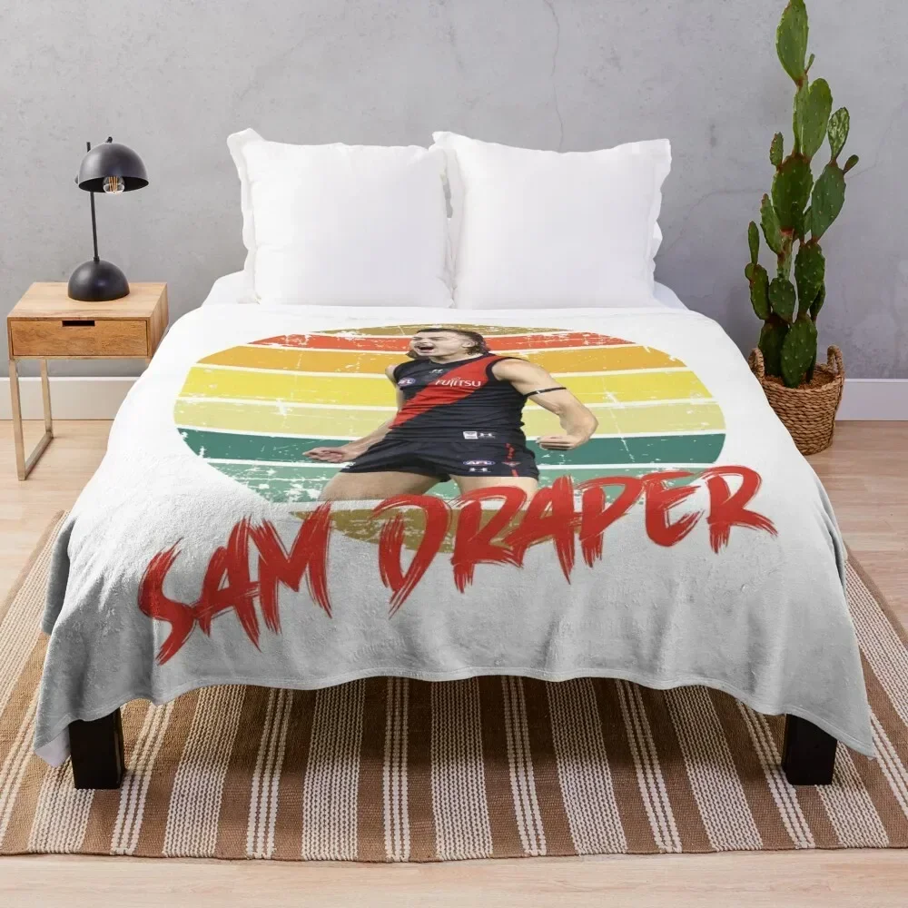 

sam draper vintage sun Throw Blanket Hairy funny gift Shaggy Blankets Sofas Of Decoration Blankets