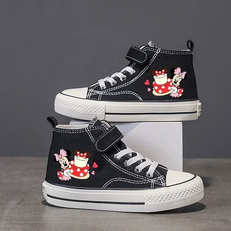 

birthday High-top Low Canvas shoes Mickey Mouse Clubhouse Love Girl Boys Kids Shoes Casual Cartoon comfort Children Print Shoes