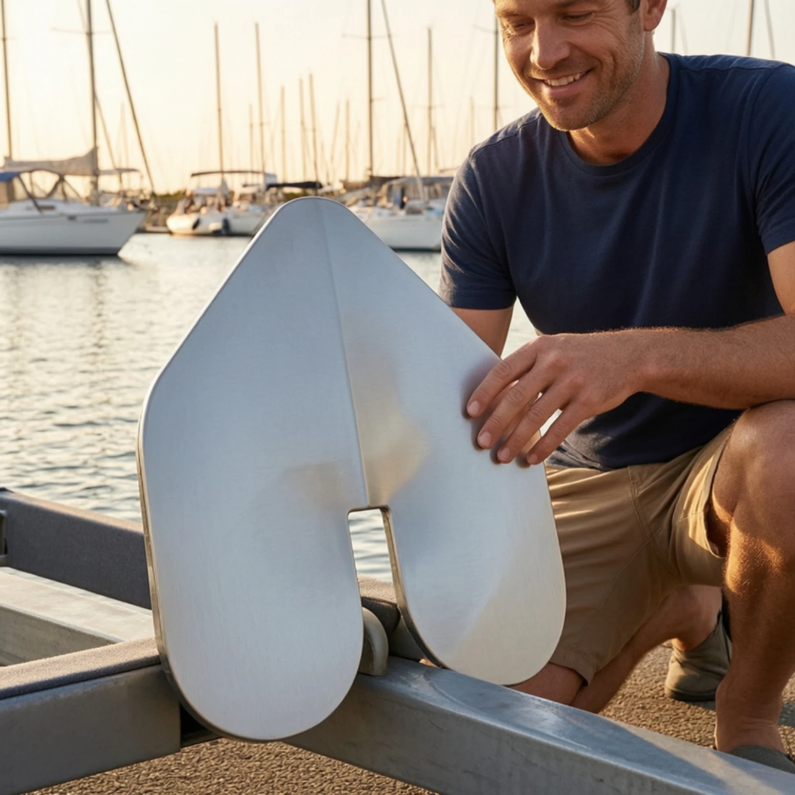 2 pièces de protection en acier inoxydable pour le bâbord et le quille d’un bateau, résistant à la corrosion, protège la coque du bateau des rayures, avec bandes adhésives de fixation.
