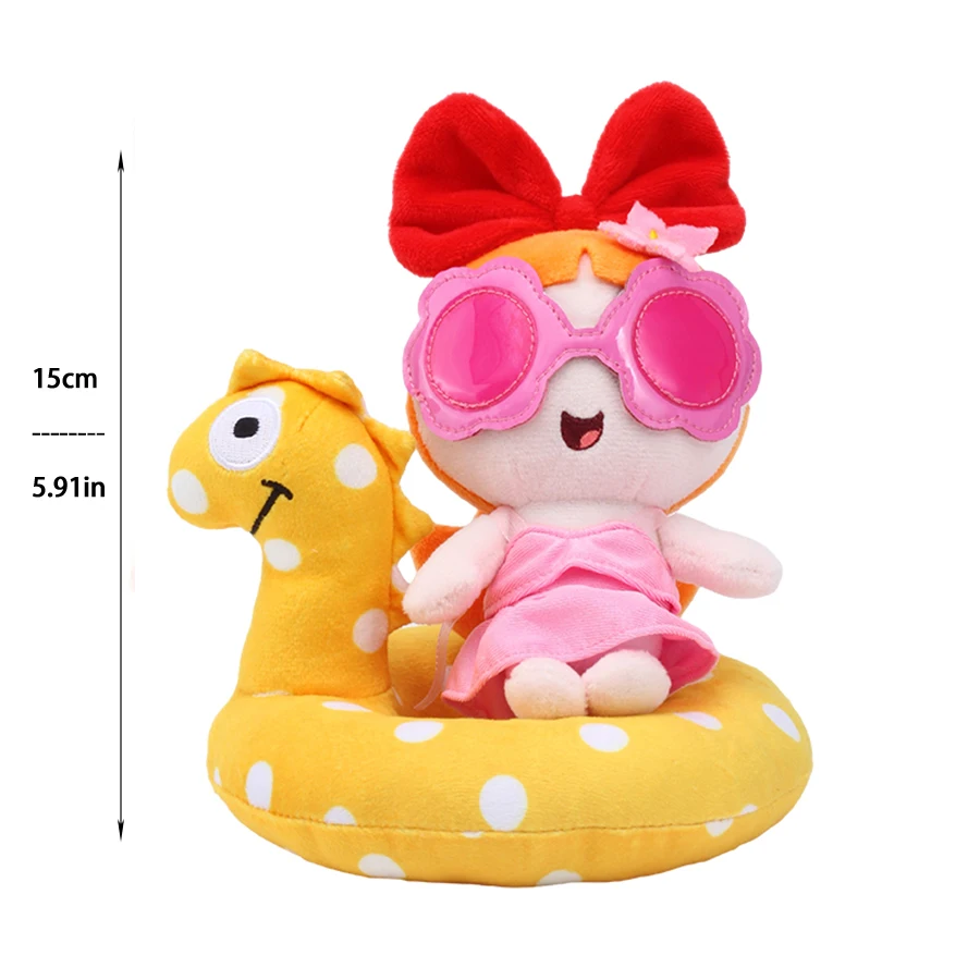 Powerpuff Girls Zomer Zwemring Pluche Poppen - Blossom Bubbles Buttercup Zachte Speelgoed Kinderen Slaapmaatje Decoratie Cadeau