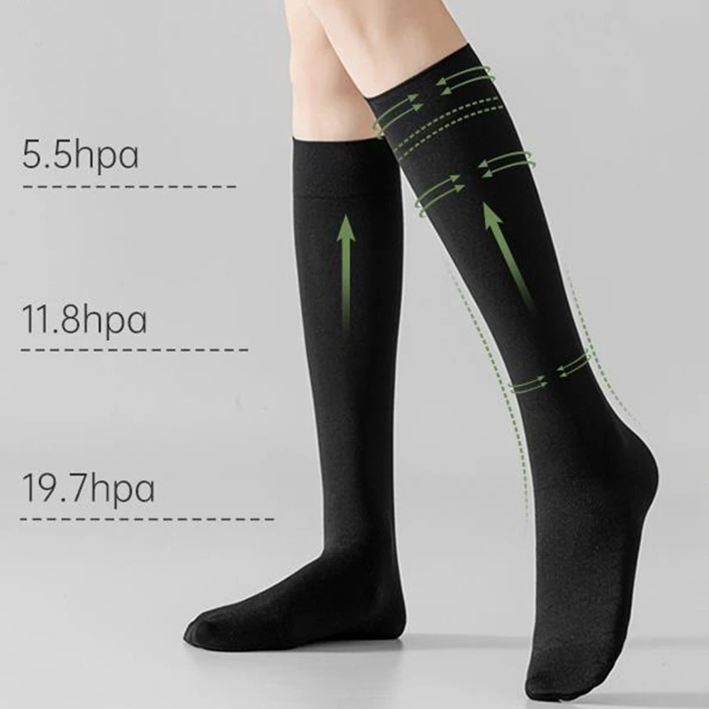 Woman Solid Color JK Socks Preppy style Lolita Over Knee Socks Black White Compression Nylon Stockings Sexy Thigh High Socks
