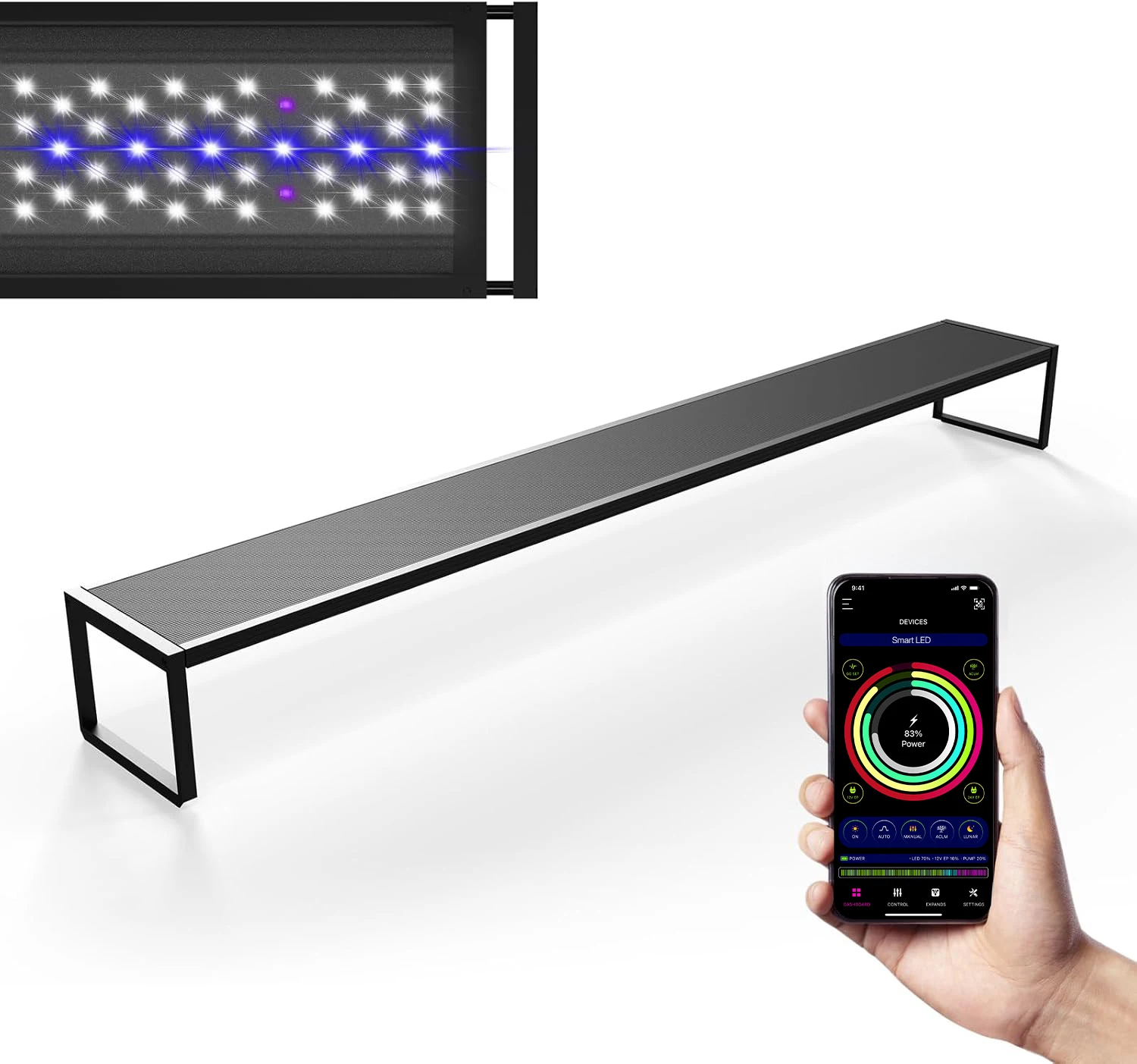 MICMOL Extreme LED Aquarium light Adjustable bracket App Control Stimulate Plant Growth Water Grass Fish Tank Lamps