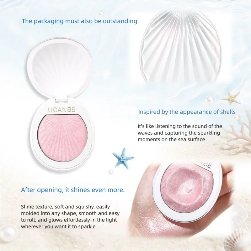 Pearlescent Single Color Intense Brightens Face Modifies Water-glossy Fine Shimmer Makeup Product