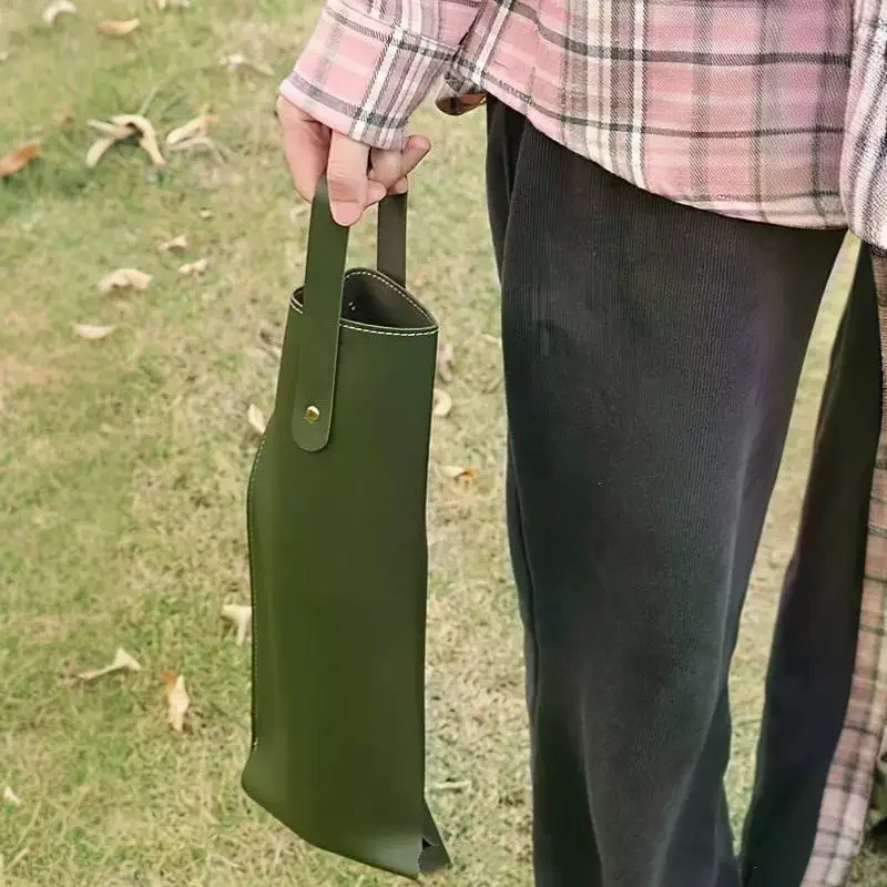 Wine Packaging Bag Fake Leather Wine Tote Carrier Stylish Wine Bottle Champagne Protective Bag With Handle For Party