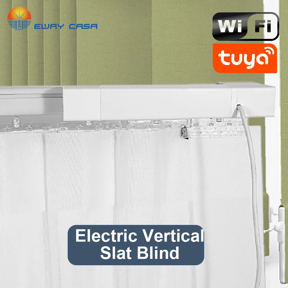 Imagem -02 - Eway Casa Persianas Verticais Inteligentes Slats Verticais Tuya Motor para Cortina Motorizada Cega Blackout Smart Curtain Mvb-ws-fc